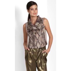 BCBGMAXAZRIA ‘Bruna’ Snake Print Vest